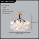 GobekUsa Glass Balls Ceiling Pendant Lights Minimalist Living Room Chandelier Shop Bar Decor