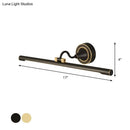 GobekUsa Adjustable Metal Linear LED Wall Sconce with Black/Gold Finish and Acrylic Shade