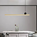 GobekUsa Minimalist Gold Finish Linear Pendant Lighting - 34.5"/46.5" Wide LED Acrylic Island Overhead Light