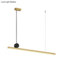 GobekUsa Minimalist Gold Finish Linear Pendant Lighting - 34.5"/46.5" Wide LED Acrylic Island Overhead Light