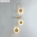 GobekUsa Minimalistic Black/Gold Metal LED Wall Sconce with 3 Arched Heads - Warm/White Light