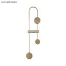 GobekUsa Minimalistic Black/Gold Metal LED Wall Sconce with 3 Arched Heads - Warm/White Light