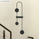 GobekUsa Minimalistic Black/Gold Metal LED Wall Sconce with 3 Arched Heads - Warm/White Light