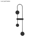 GobekUsa Minimalistic Black/Gold Metal LED Wall Sconce with 3 Arched Heads - Warm/White Light
