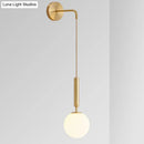 GobekUsa Postmodern Spherical Wall Mounted Lamp in Black/Gold with Clear Water/White Glass - Perfect Bedside Light