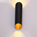 GobekUsa Minimalist Aluminum Wall Lamp, 2-Light Corridor Fixture in Black