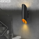 GobekUsa Minimalist Aluminum Wall Lamp, 2-Light Corridor Fixture in Black