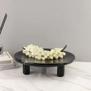 GobekUsa Imitation Marble Resin Three-Legged Fruit Tray - Minimalist Desktop Decoration