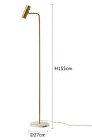 GobekUsa Enna LED Dimmable Floor Lamp in Gold/Black/White for Minimalist Home Decor