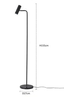 GobekUsa Enna LED Dimmable Floor Lamp in Gold/Black/White for Minimalist Home Decor