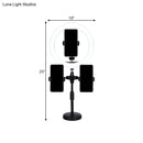 GobekUsa Round Minimalist LED Mirror Lamp with USB and Metallic Shade - Black Finish