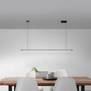 GobekUsa Sleek LED Pendant Lamp for Kitchen Bar Island - Minimalist Thin Rod Design, Metal Construction, Black Finish