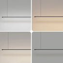 GobekUsa Sleek LED Pendant Lamp for Kitchen Bar Island - Minimalist Thin Rod Design, Metal Construction, Black Finish
