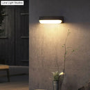 GobekUsa Minimalist Black Acrylic LED Wall Sconce for Yard - Capsule Shape
