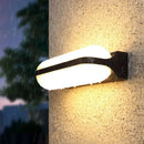 GobekUsa Minimalist Black Acrylic LED Wall Sconce for Yard - Capsule Shape