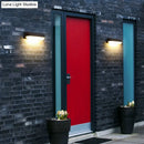 GobekUsa Minimalist Black Acrylic LED Wall Sconce for Yard - Capsule Shape