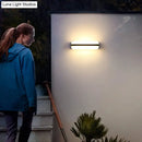 GobekUsa Minimalist Black Acrylic LED Wall Sconce for Yard - Capsule Shape