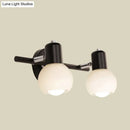 GobekUsa Minimalist Opal Glass Sconce Lighting - Stylish Study Room Wall Mount Lamp in Black with Linear Design