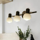 GobekUsa Minimalist Opal Glass Sconce Lighting - Stylish Study Room Wall Mount Lamp in Black with Linear Design