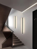 GobekUsa Bedroom Wall Lamp: Nordic Strip Light, Minimalist Design, Black Background, Decorative Luminaires