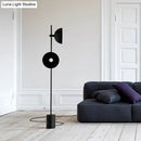 GobekUsa Marble LED Floor Light with Funnel Shade for Modern Living Rooms
