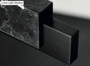 GobekUsa Minimalist LED Suspension Lighting Fixture: Rectangular Island Light with Marble Accent, Ideal for Dining Areas