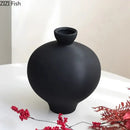 GobekUsa Big Belly Ceramic Vase for Minimalist Floral Arrangements