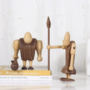 GobekUsa Black Walnut Wood Carving Figurines Nordic Style Room Decor Crafts & Gifts