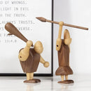 GobekUsa Black Walnut Wood Carving Figurines Nordic Style Room Decor Crafts & Gifts
