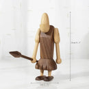 GobekUsa Black Walnut Wood Carving Figurines Nordic Style Room Decor Crafts & Gifts