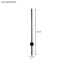 GobekUsa Sleek Black Iron Wall Light Fixture - Needle Sword Design - 23.5/31.5 Inches High - LED Sconce for Lounge