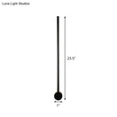 GobekUsa Sleek Black Iron Wall Light Fixture - Needle Sword Design - 23.5/31.5 Inches High - LED Sconce for Lounge