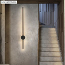 GobekUsa Sleek Black Iron Wall Light Fixture - Needle Sword Design - 23.5/31.5 Inches High - LED Sconce for Lounge