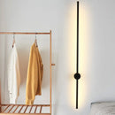 GobekUsa Sleek Black Iron Wall Light Fixture - Needle Sword Design - 23.5/31.5 Inches High - LED Sconce for Lounge