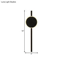 GobekUsa Nordic LED Flush Wall Sconce Black Round & Bar Wall Lighting with Metallic Shade - Warm/White Light