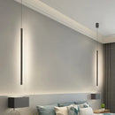 GobekUsa Black Nordic LED Tube Pendant Light for Bedroom Restaurant Kitchen Dining Room