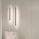 GobekUsa Black Nordic LED Tube Pendant Light for Bedroom Restaurant Kitchen Dining Room