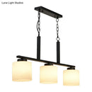 GobekUsa Minimalist Opal Frosted Glass Island Lighting Fixture - 3 Heads Hanging Pendant Light