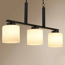 GobekUsa Minimalist Opal Frosted Glass Island Lighting Fixture - 3 Heads Hanging Pendant Light