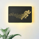 GobekUsa Minimalist LED Wall Lamp with Running Man Pattern
