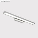 GobekUsa Tube Metal LED Bathroom Vanity Lamp - Minimalist Light Fixture in Black/Silver with Warm/White Light