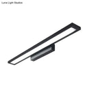 GobekUsa Tube Metal LED Bathroom Vanity Lamp - Minimalist Light Fixture in Black/Silver with Warm/White Light