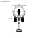 GobekUsa LED Mirror Light with Minimalistic Black Finish, Cat's Ear Design and USB Fill Lamp - Metallic Shade