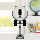 GobekUsa LED Mirror Light with Minimalistic Black Finish, Cat's Ear Design and USB Fill Lamp - Metallic Shade