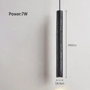 GobekUsa Black Stone Tube LED Chandelier for Bedroom Lighting