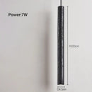 GobekUsa Black Stone Tube LED Chandelier for Bedroom Lighting