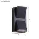 GobekUsa Minimalist Triangle Aluminum Flush Wall Sconce - Small/Large - Black - Corridor Lamp