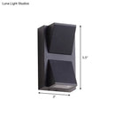 GobekUsa Minimalist Triangle Aluminum Flush Wall Sconce - Small/Large - Black - Corridor Lamp