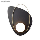 GobekUsa Minimalist Black Triangular Wall Lamp with White Glass Shade