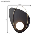 GobekUsa Minimalist Black Triangular Wall Lamp with White Glass Shade